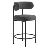 Albie Boucle Fabric Counter Stools Set of 2 - Stools available at Alpine Outlets in Denver