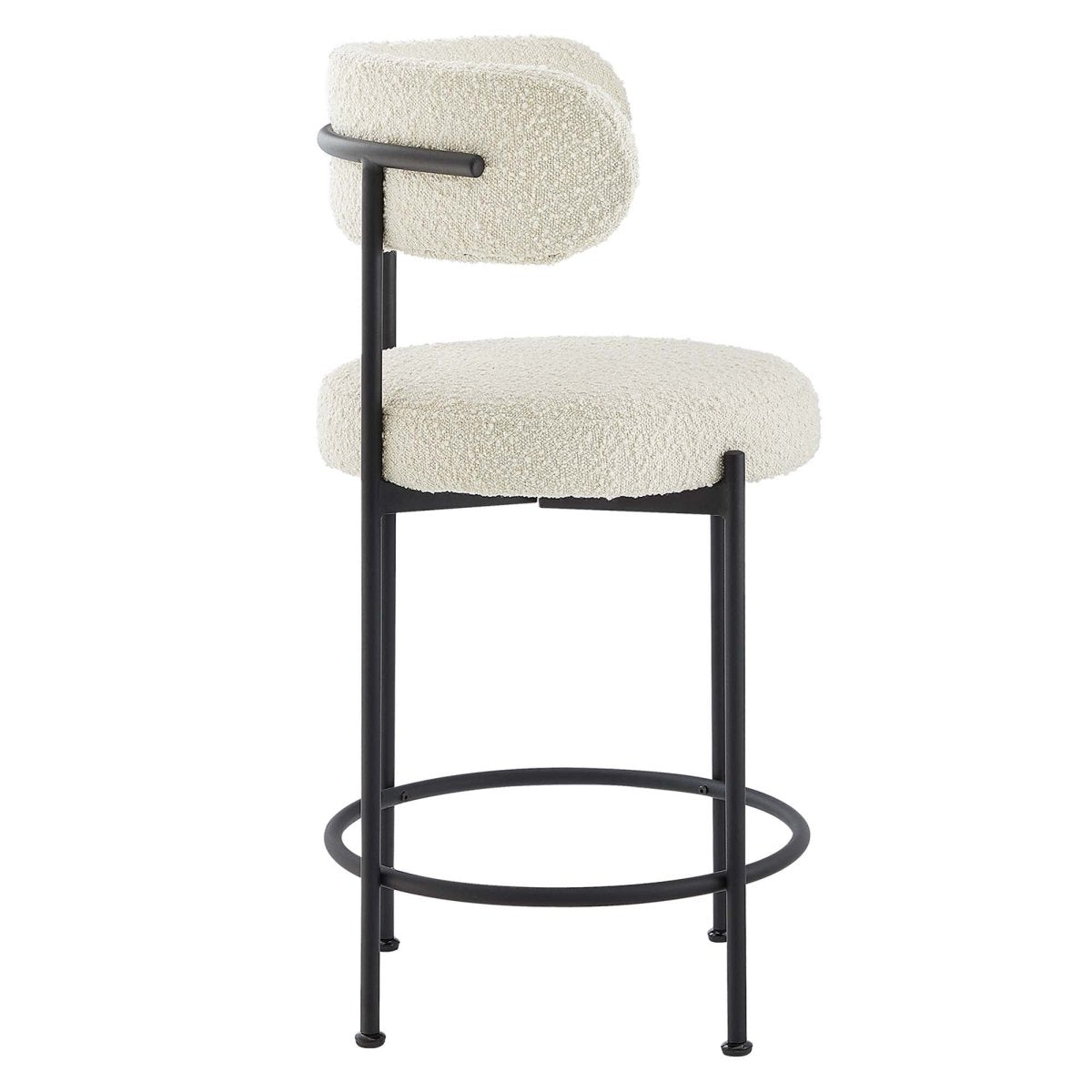 Albie Boucle Fabric Counter Stools Set of 2 - Stools available at Alpine Outlets in Denver