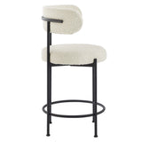Albie Boucle Fabric Counter Stools Set of 2 - Stools available at Alpine Outlets in Denver