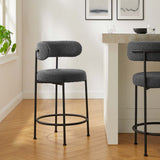 Albie Boucle Fabric Counter Stools Set of 2 - Stools available at Alpine Outlets in Denver