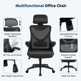 Alden Design High Back Ergonomic Mesh Office Chair with Flip - Up Arms - Office Chairs available at Alpine Outlets in Denver
