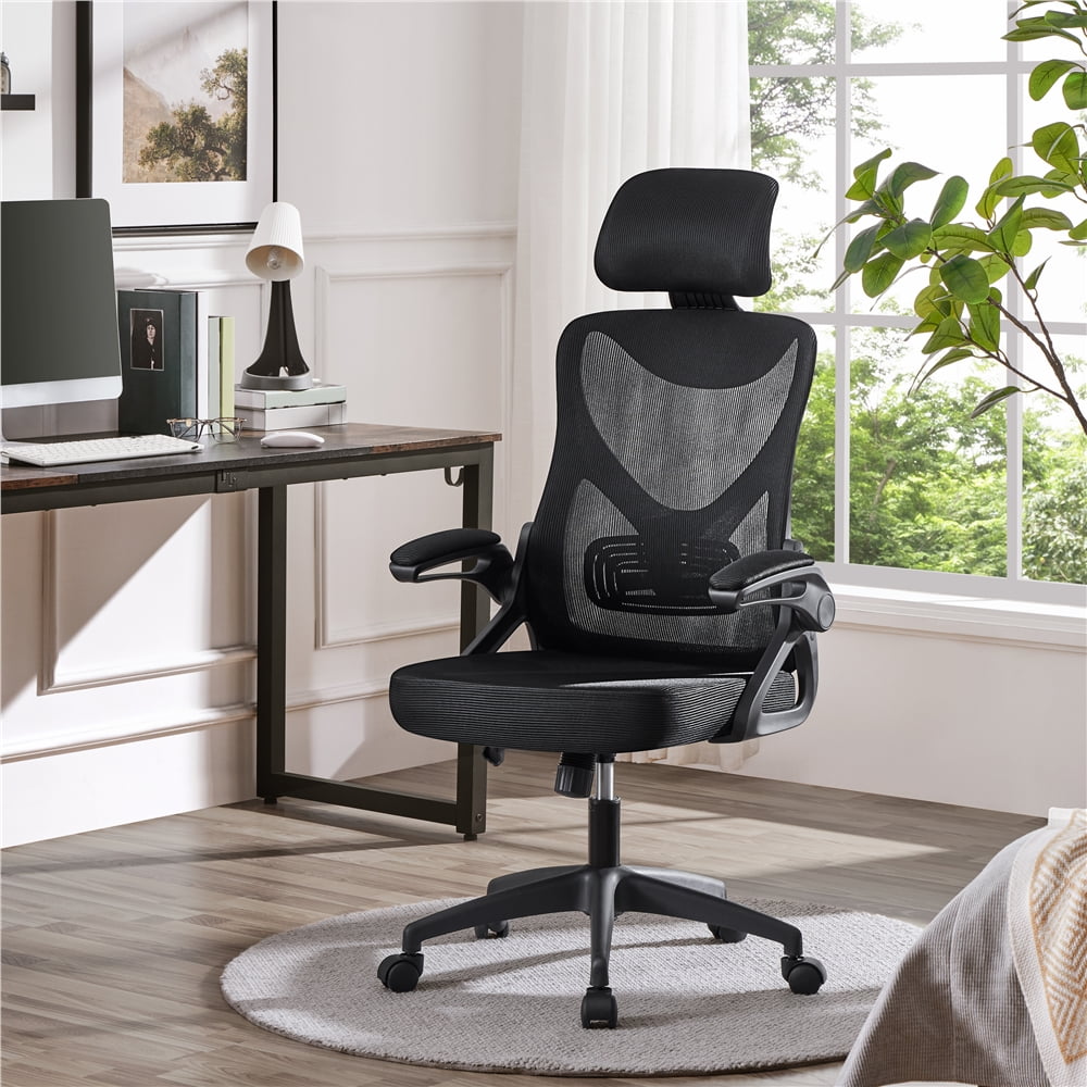 Alden Design High Back Ergonomic Mesh Office Chair with Flip - Up Arms - Office Chairs available at Alpine Outlets in Denver