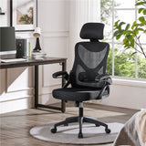 Alden Design High Back Ergonomic Mesh Office Chair with Flip - Up Arms - Office Chairs available at Alpine Outlets in Denver