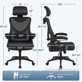Alden Design High Back Ergonomic Mesh Office Chair with Flip - Up Arms - Office Chairs available at Alpine Outlets in Denver