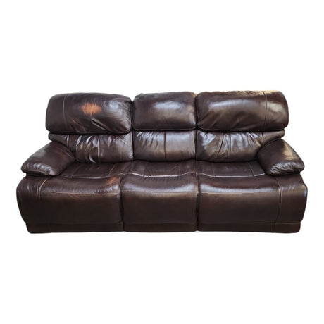 Aleena Leather Power Reclining Sofa with Power Headrest - available at Alpine Outlets in Denver