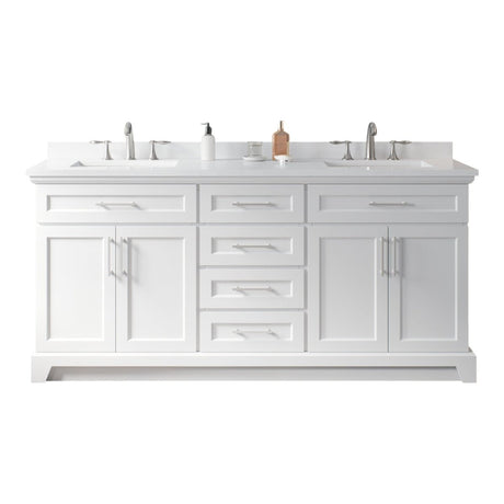 allen + roth Felix 72 - in White Double Sink Bathroom Vanity - Bathroom Vanities available at Alpine Outlets in Denver