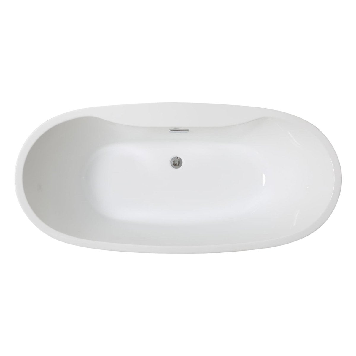 allen + roth Kate 29" x 60" Gloss White Freestanding Soaking Bathtub (ID N017750) - Bathroom Fixtures available at Alpine Outlets in Denver