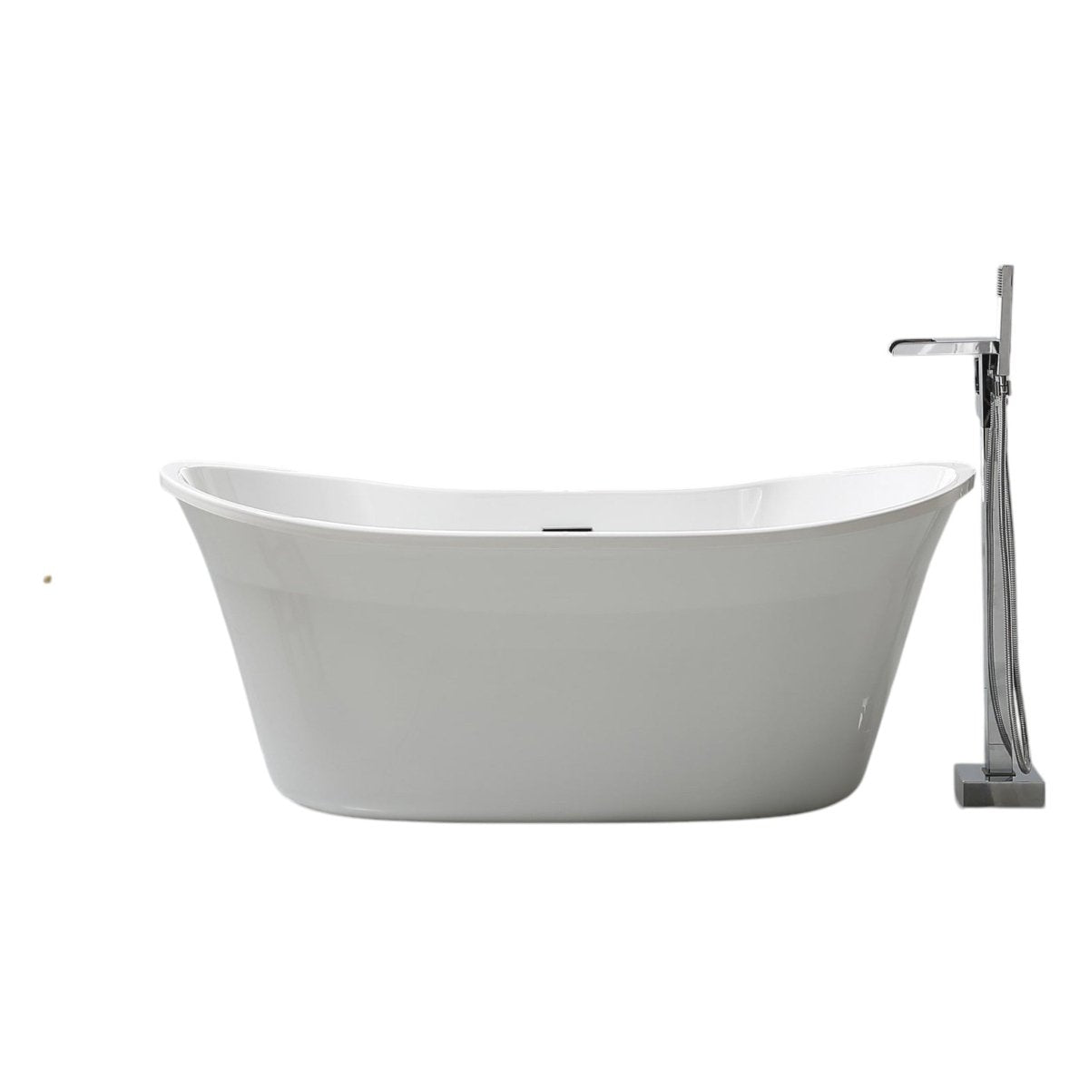 allen + roth Kate 29" x 60" Gloss White Freestanding Soaking Bathtub (ID N017750) - Bathroom Fixtures available at Alpine Outlets in Denver