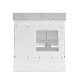 allen + roth Roveland 36 - in White Undermount Single Sink Bathroom Vanity with Carrara Natural Marble Top (ID N012777) - Bathroom Vanities available at Alpine Outlets in Denver