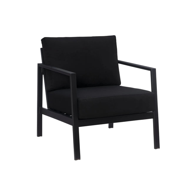 Alora Outdoor Aluminum Black Armchair - 🟢 Arm Chairs available at Alpine Outlets in Denver