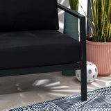 Alora Outdoor Aluminum Black Armchair - 🟢 Arm Chairs available at Alpine Outlets in Denver