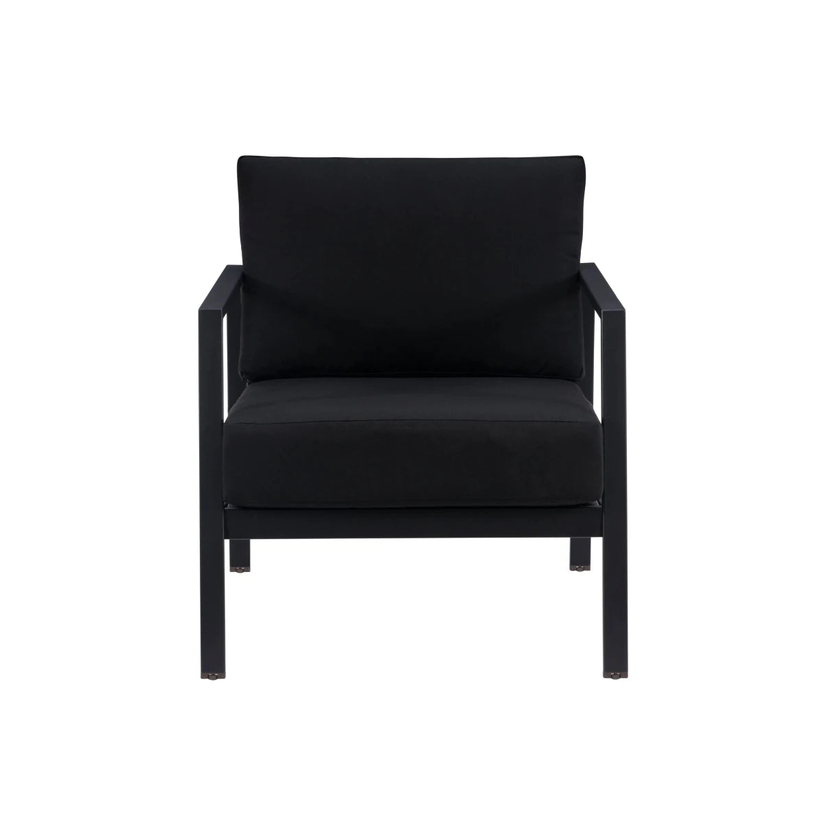 Alora Outdoor Aluminum Black Armchair - 🟢 Arm Chairs available at Alpine Outlets in Denver