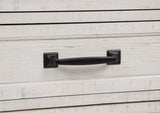 Altidore 68" 7-Drawer Executive Desk in Distressed White - Desks available at Alpine Outlets in Denver