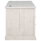Altidore 68" 7-Drawer Executive Desk in Distressed White - Desks available at Alpine Outlets in Denver