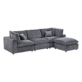 Alternate view of Alvora four-piece sectional in Dark Gray