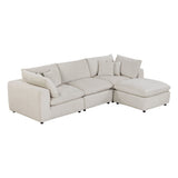 Alternate view of Alvora four-piece sectional in Ivory
