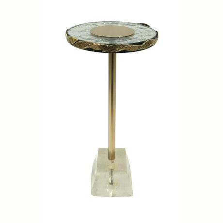 Anaheim - Round Accent Table - Gold - Accent Tables available at Alpine Outlets in Denver