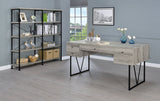 Analiese 63" 4-Drawer Writing Desk in Grey Driftwood - Desks available at Alpine Outlets in Denver