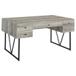 Analiese 63" 4-Drawer Writing Desk in Grey Driftwood - Desks available at Alpine Outlets in Denver