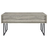 Analiese 63" 4-Drawer Writing Desk in Grey Driftwood - Desks available at Alpine Outlets in Denver