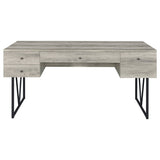 Analiese 63" 4-Drawer Writing Desk in Grey Driftwood - Desks available at Alpine Outlets in Denver
