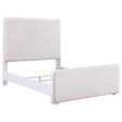 Anastasia Upholstered Eastern King Panel Bed Pearl White - Beds available at Alpine Outlets in Denver