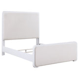 Anastasia Upholstered Eastern King Panel Bed Pearl White - Beds available at Alpine Outlets in Denver