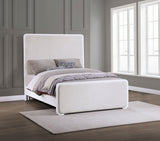 Anastasia Upholstered Eastern King Panel Bed Pearl White - Beds available at Alpine Outlets in Denver