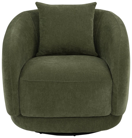 Arnaud Chenille Upholstered Swivel Accent Chair Green - Living Room Chairs available at Alpine Outlets in Denver