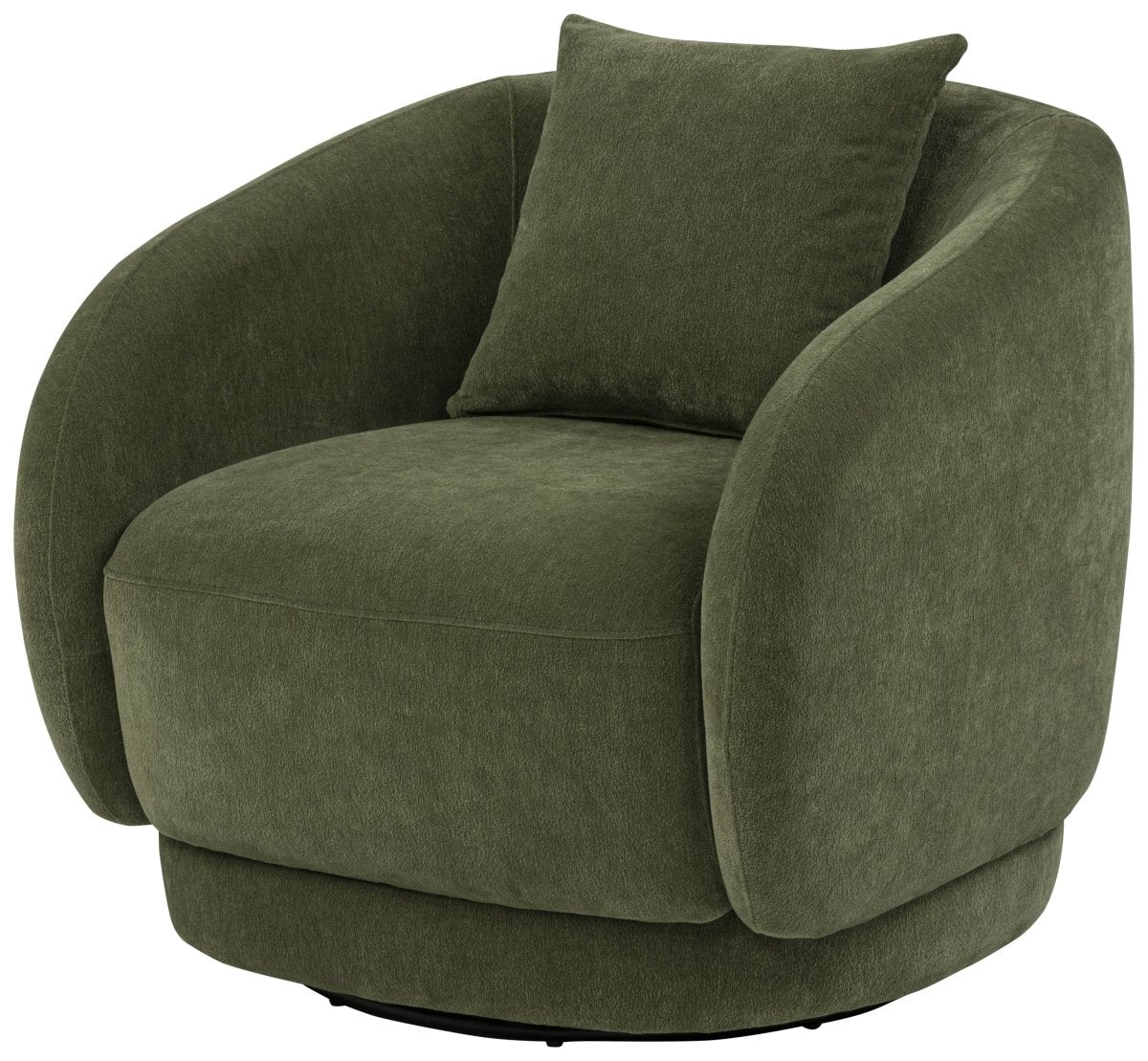 Arnaud Green Chenille Upholstered Swivel Accent Chair - Living Room Chairs available at Alpine Outlets in Denver