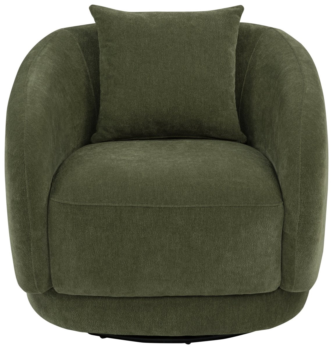 Arnaud Green Chenille Upholstered Swivel Accent Chair - Living Room Chairs available at Alpine Outlets in Denver