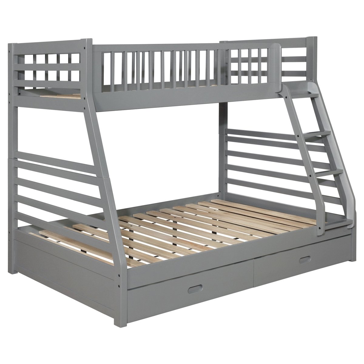 Ashton Grey Twin Over Full Bunk Bed with 2 Drawers - Bunk & Loft Beds available at Alpine Outlets in Denver