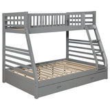 Ashton Grey Twin Over Full Bunk Bed with 2 Drawers - Bunk & Loft Beds available at Alpine Outlets in Denver