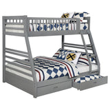 Ashton Grey Twin Over Full Bunk Bed with 2 Drawers - Bunk & Loft Beds available at Alpine Outlets in Denver