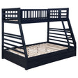 Ashton Navy Blue Twin Over Full Bunk Bed with 2 Drawers - Bunk & Loft Beds available at Alpine Outlets in Denver