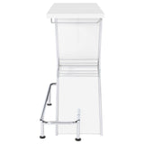 Atoka Freestanding Home Bar Wine Cabinet, White High Gloss - Home Bars & Wine Cabinets available at Alpine Outlets in Denver