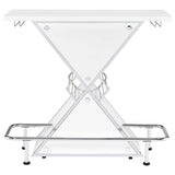 Atoka Freestanding Home Bar Wine Cabinet, White High Gloss - Home Bars & Wine Cabinets available at Alpine Outlets in Denver