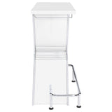 Atoka Freestanding Home Bar Wine Cabinet, White High Gloss - Home Bars & Wine Cabinets available at Alpine Outlets in Denver