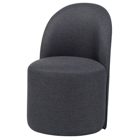 Aubrey Charcoal Upholstered Barrel Dining Side Chairs, Set of 2 - Dining Chairs & Benches available at Alpine Outlets in Denver