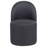 Aubrey Charcoal Upholstered Barrel Dining Side Chairs, Set of 2 - Dining Chairs & Benches available at Alpine Outlets in Denver