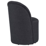 Aubrey Charcoal Upholstered Barrel Dining Side Chairs, Set of 2 - Dining Chairs & Benches available at Alpine Outlets in Denver