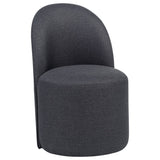 Aubrey Charcoal Upholstered Barrel Dining Side Chairs, Set of 2 - Dining Chairs & Benches available at Alpine Outlets in Denver