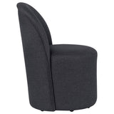 Aubrey Charcoal Upholstered Barrel Dining Side Chairs, Set of 2 - Dining Chairs & Benches available at Alpine Outlets in Denver