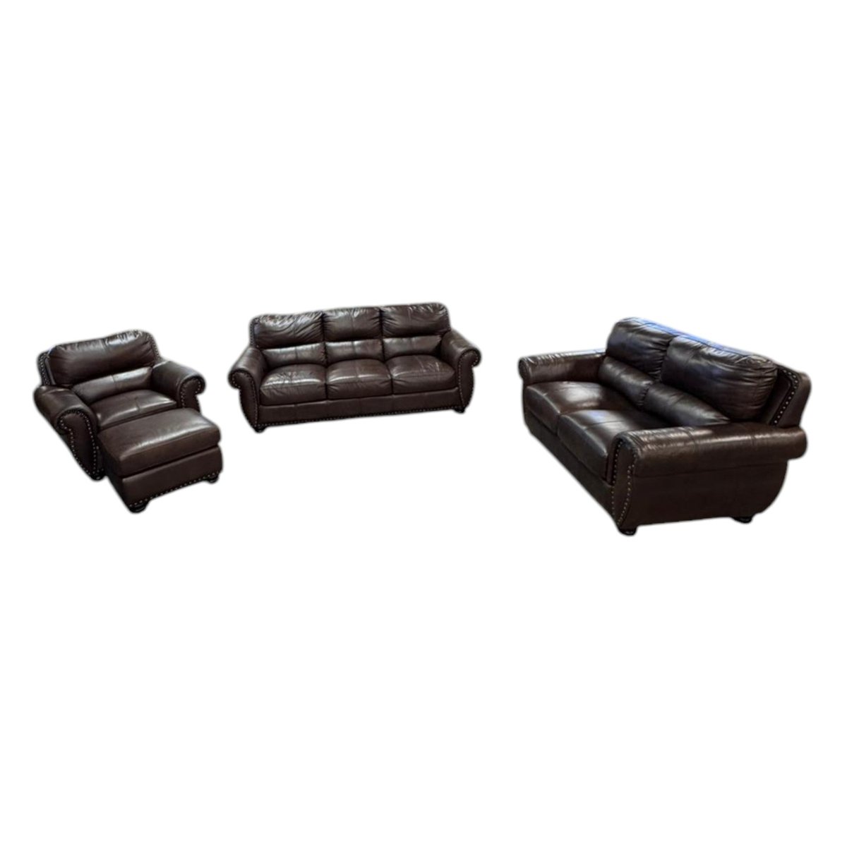 Austin Four Piece Leather Set (ID L032849) - Furniture available at Alpine Outlets in Denver