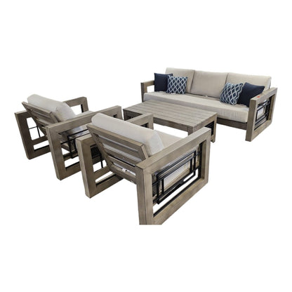 Austin II 4 - Piece Outdoor Patio Seating Set - Alpine Outlets