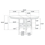 Lavon - Oval Extension Leaf Dining Table With Built In Storage - Gray