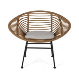 Cordella - Outdoor Woven Wicker Chairs With Cushions, (Set of 2)