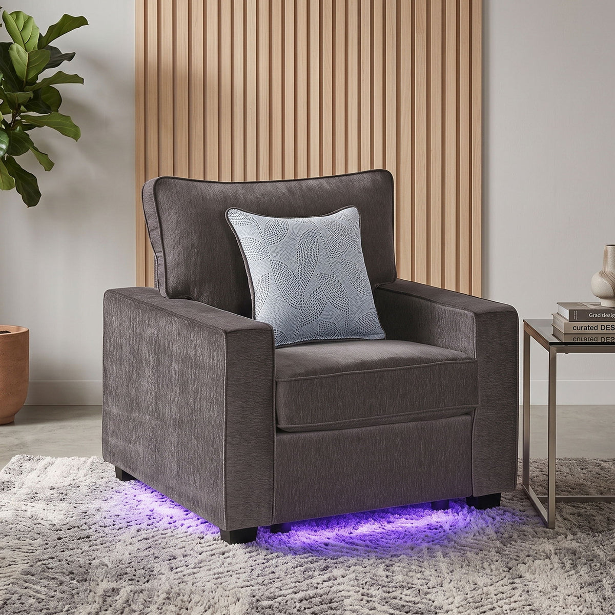Rita - Accent Chair With LED Underlighting