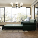 3 In 1 Convertible Sleeper Sofa With Nailhead Trim & Rolled Arm