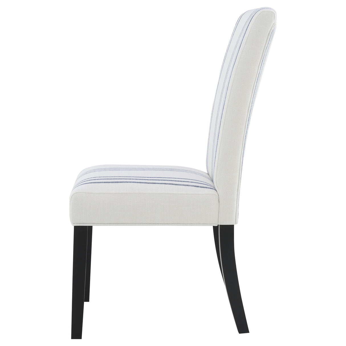 Draper - Upholstered Dining Chair (Set of 2) With Vertical Stripes - Beige